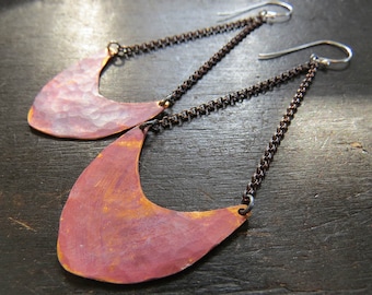 Medium Copper Pendulum Earrings