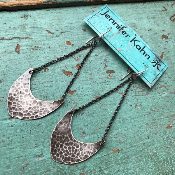 Medium Silver Pendulum Earrings