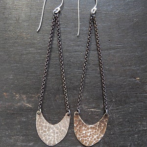 Small Silver Pendulum Earrings image 4