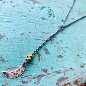 Moon Drop Y Necklace in Sterling Silverour