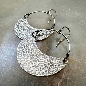 Silver Crescent Earrings- Choose from 4 sizes!