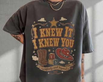 Camiseta Pixar Toy Story 5 Comfort Colors, Camiseta Vintage I Knew It I Knew You, Camiseta de Amistad Alienígena Woody Buzz Lightyear, Viaje Familiar a Juego