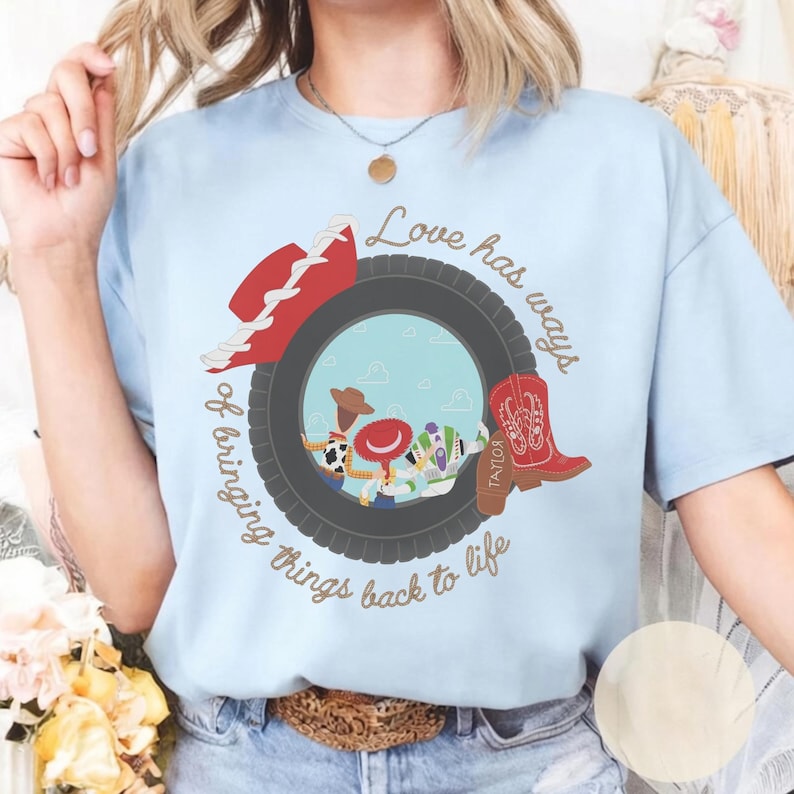 Vintage I Knew It I Knew You Shirt, TS and Toy Story 5 Friendship Shirt, Woody Buzz Lightyear Tee, Disneyland Toy Story Family Matching Tee Chambray/Light Blue