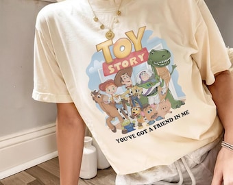 Retro Disney Pixar Toy Story & Friends Shirt, Toy Story You've Got A Friend In Me Shirt, Woody Buzz Lightyear Toy Story Shirt