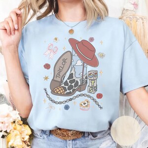 Vintage I Knew It I Knew You Shirt, Toy Story 5 Friendship Shirt, Woody Buzz Lightyear Tee, Disneyland Toy Story Family Matching Tees Chambray/Light Blue