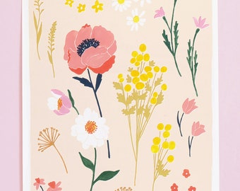 Peony Garden Art Print - 12x16