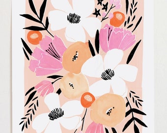 Floral Art Print I - 11x14