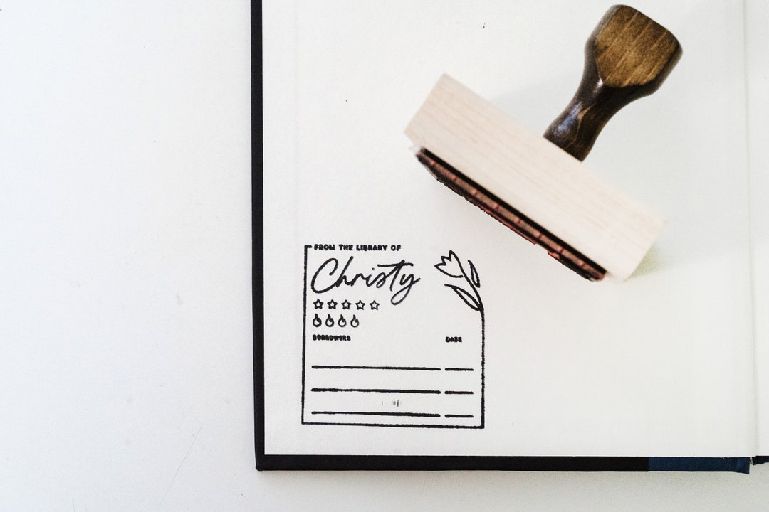 Books to Blooms X Lisa Rupp Collaboration | Custom Bookplate Rubber ...