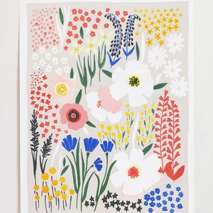 Floral Kunstdruck "Anemone Garten" - 12 x 16