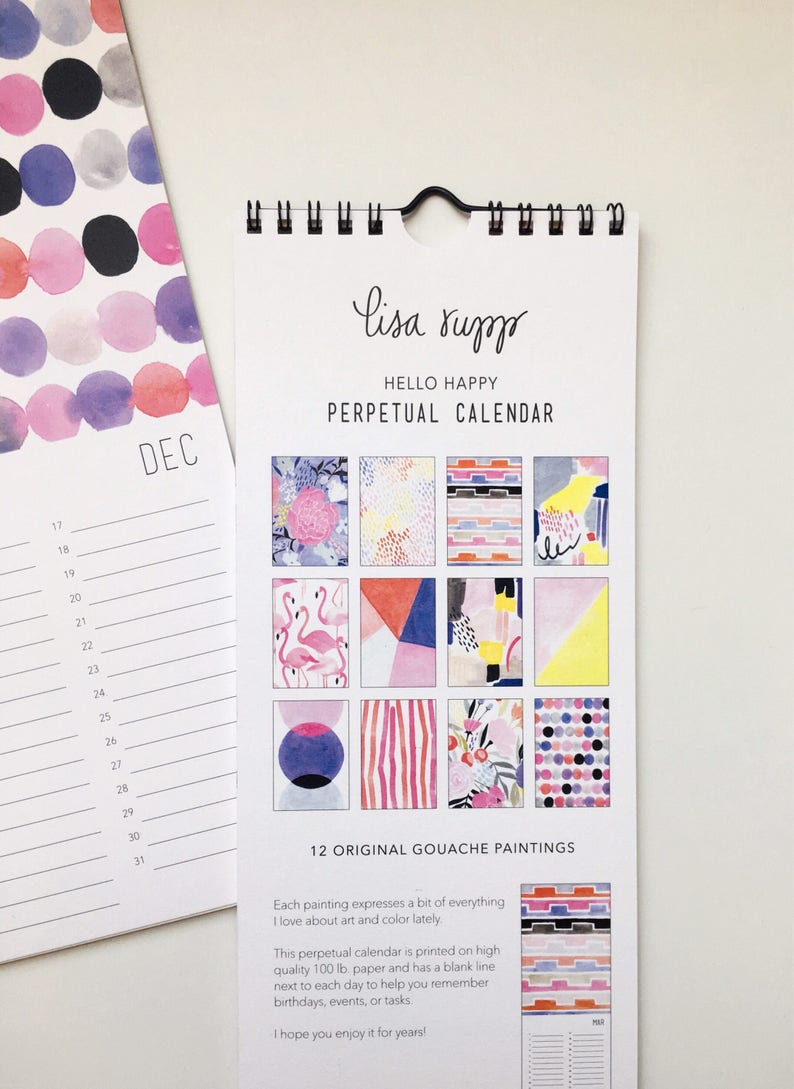 2021 Calendar, Perpetual Calendar, Birthday, Events, To-do List Hello Happy image 3