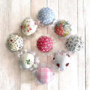 1-1/4&quot; Mini Pincushion Singles, Needle Holder, Pin Holder, Unique Gift for Seamstress, Wooden Pincushion