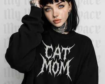 Cat Mom Sweatshirt, Cat Sweatshirt, Spooky Sweatshirt, Spooky Cat Shirt, Cat Lover shirt, Pet Mom Shirt, Spooky Cat Mom, Cat Mama Gift