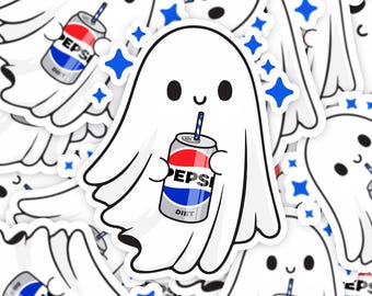 Diet Pepsi Ghost Sticker, Soda Ghost Sticker, Pepsi lover gift, I need a  Diet Pepsi,water bottle sticker, Diet Pepsi lover sticker