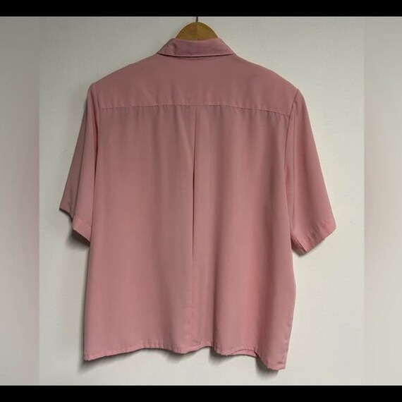 Vintage Yves St. Clair Sz 18W Pink Blouse Pleats … - image 2