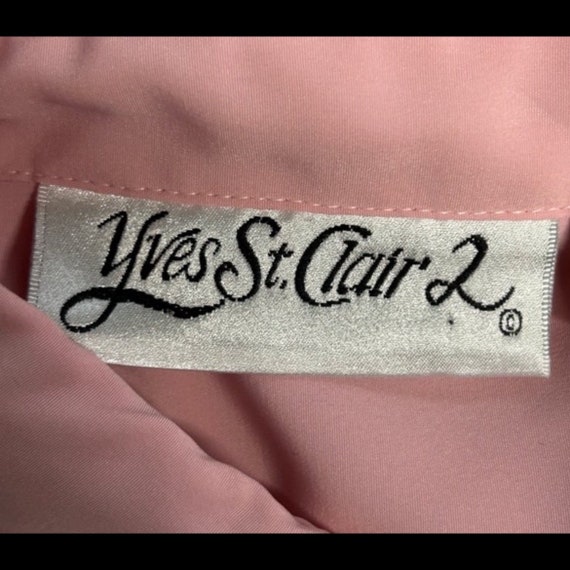 Vintage Yves St. Clair Sz 18W Pink Blouse Pleats … - image 5