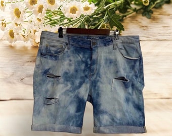 Bleached Distressed Plus size 22W Jean Shorts
