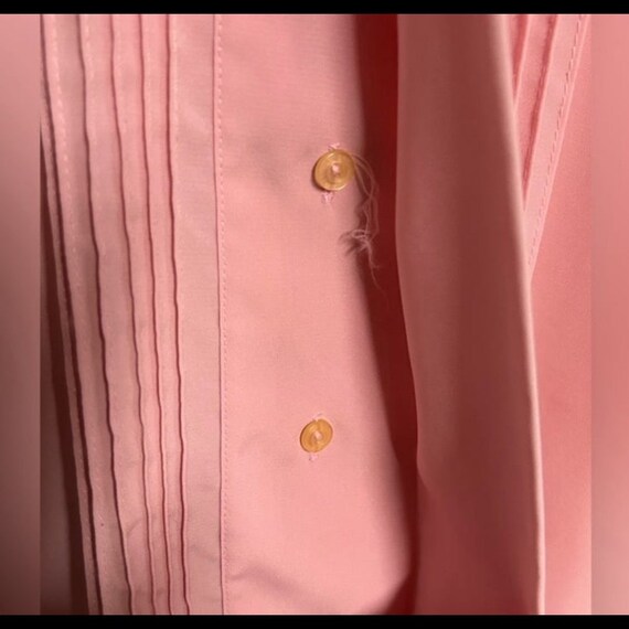 Vintage Yves St. Clair Sz 18W Pink Blouse Pleats … - image 3