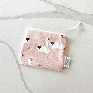 Mini bolsa húmeda / pequeña bolsa reutilizable / organizador de viaje para bocadillos, maquillaje, golosinas para mascotas, bolsa de pañales, artículos de tocador, bebés, regalos y más / Swan