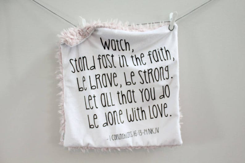 Custom Baby Blanket Scripture Bible Verse Custom Words Quote Etsy