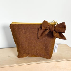 Bolsa húmeda pequeña para uso diario / Bolsa húmeda reutilizable para pañales de tela, viajes, natación, maquillaje y artículos de tocador / Almacenamiento ecológico / Lazo de lino