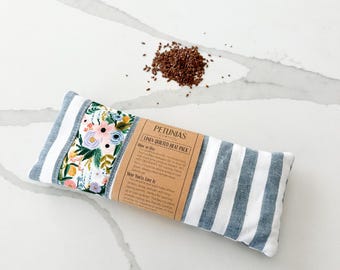 Quilted Linen Heat Pad: Weighted Eye Pillow with Lavender