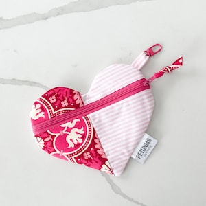 Adorno para bolso, estuche con cremallera en forma de corazón, neceser pequeño, bonito neceser de viaje, organizador de carteras, neceser, regalo para mujer, monedero con cremallera