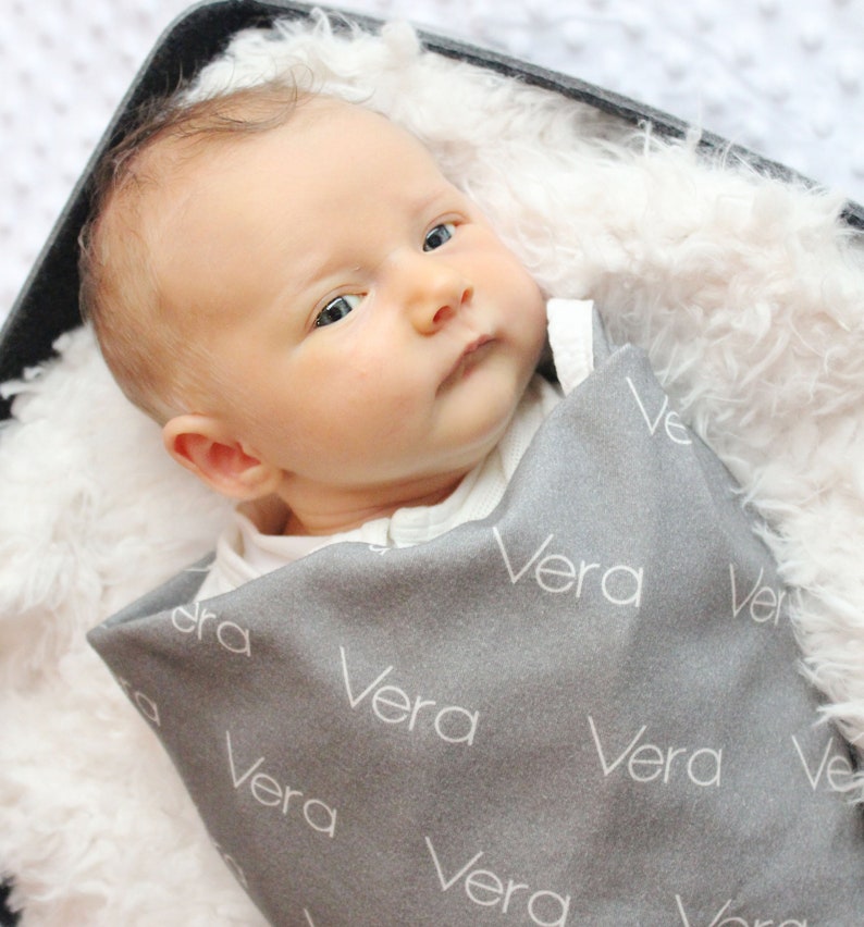Personalized Baby Blanket and Hat Set Organic Knit Swaddle | Etsy