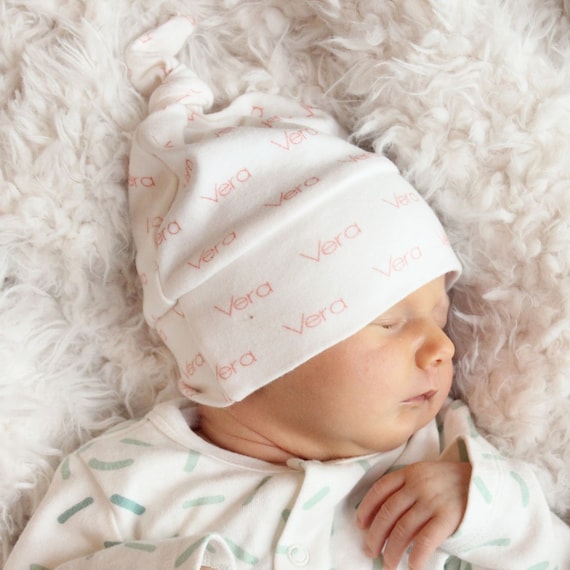 personalized baby blanket and hat set