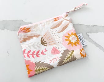 Floral Mini Wet Bag | Reusable Waterproof Pouch, Travel Organizer