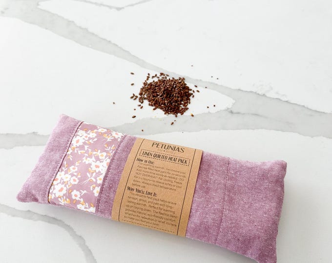 Weighted Eye Pillow, Microwavable Heat Pad, Flax Rice Heat Pack, Washable Cover, Hot Cold Therapy, Lavender, Mother’s Day Gift, Eye Mask