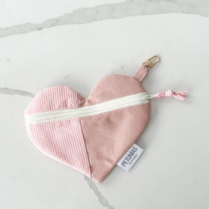 Adorno para bolso, estuche con cremallera en forma de corazón, neceser pequeño, bonito neceser de viaje, organizador de carteras, neceser, regalo para mujer, monedero con cremallera