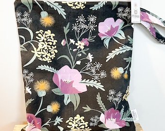 Extra Large Floral Wet Bag: Cloth Diaper, Swim & Gym Bag