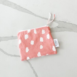 Mini bolsa impermeable / pequeña bolsa impermeable para chupetes, bocadillos, artículos esenciales para bebés, artículos imprescindibles para la bolsa de pañales, artículos de viaje, artículos de tocador y regalos / Coral