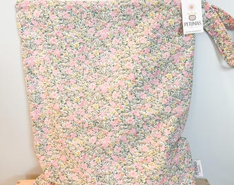 Extra Large Floral Wet Bag: Waterproof Reusable Cloth Diaper, Swim & Gym Bag