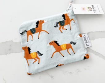 Mini ICKY Wet Bag | Horse Print Reusable Pouch