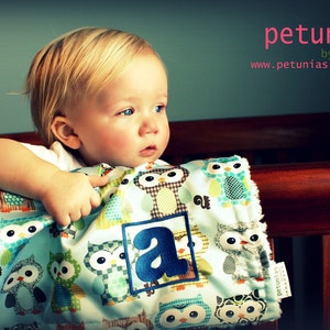 Personalized Baby Lovey, Custom Name Security Blanket, Satin & Minky Baby Blanket, Newborn Gift, Soft Lovey, Baby Shower Gift, Keepsake