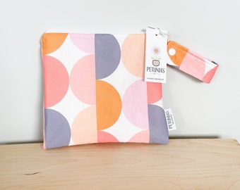 Small Wet Bag for Everyday Use | Reusable Wetbag for Cloth Diapers, Travel, Swim, Makeup & Toiletries | Eco-Friendly Storage | Pastel Mod