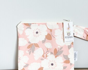 Floral Small Wet Bag: Reusable Waterproof Storage for Swim, Travel, Makeup, Snacks