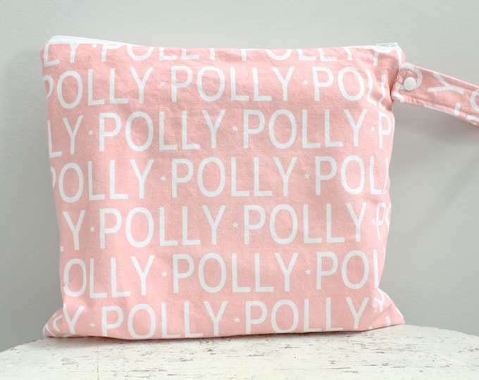 Personalized Wet Bag, Custom Name Bag, Waterproof Travel Bag, Daycare Bag, Diaper Bag, Swim Bag, Makeup Bag, Toiletry Bag, Baby Shower Gift