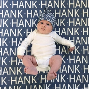 Name Blanket, Personalized Baby Gift, Baby Swaddle & Hat, Organic Newborn Blanket, Soft Baby Blanket, Custom Baby Gift, Newborn Essentials image 2