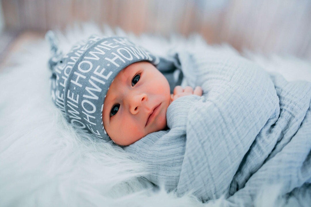 Personalized Baby Blanket and Hat Set Organic Knit Swaddle Etsy