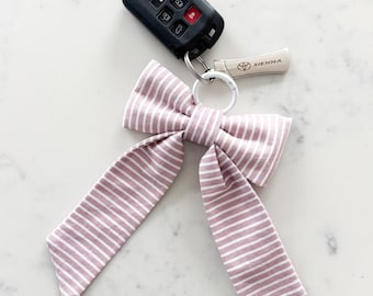 Bow Bag Charm | Fabric Clip Keychain | Cute Decorative Bow for Bags, Purses, Backpacks, Wall Decor | Girls Room Decor, Gift for Women Teens