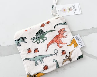 Dinosaur Mini Wet Bag | Reusable Waterproof Pouch, Travel Organizer