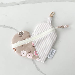 Adorno para bolso, estuche con cremallera en forma de corazón, neceser pequeño, bonito neceser de viaje, organizador de carteras, neceser, regalo para mujer, monedero con cremallera