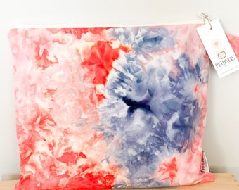 The ICKY Bag - wetbag - PETUNIAS by Kelly - hand dyed - one of a kind