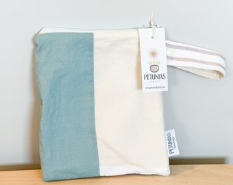 Small Wet Bag for Everyday Use | Reusable Wetbag for Cloth Diapers, Travel, Swim, Makeup & Toiletries | Eco-Friendly Storage | Patchwork