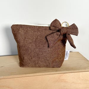 Bolsa húmeda pequeña para uso diario / Bolsa húmeda reutilizable para pañales de tela, viajes, natación, maquillaje y artículos de tocador / Almacenamiento ecológico / Lazo de lino