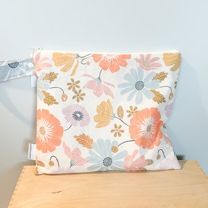 The ICKY Bag wetbag PETUNIAS by Kelly Indie Designer Fabric Series fall pastel floral image 2