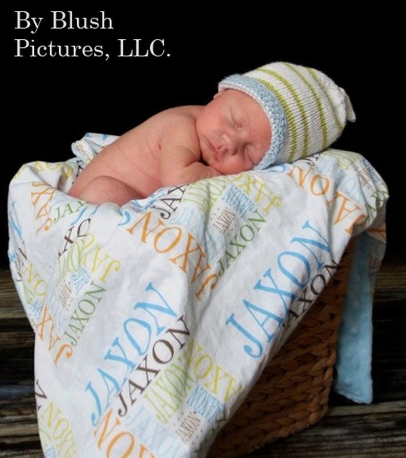 Personalized Name Minky baby Blanket by PETUNIAS stroller Etsy