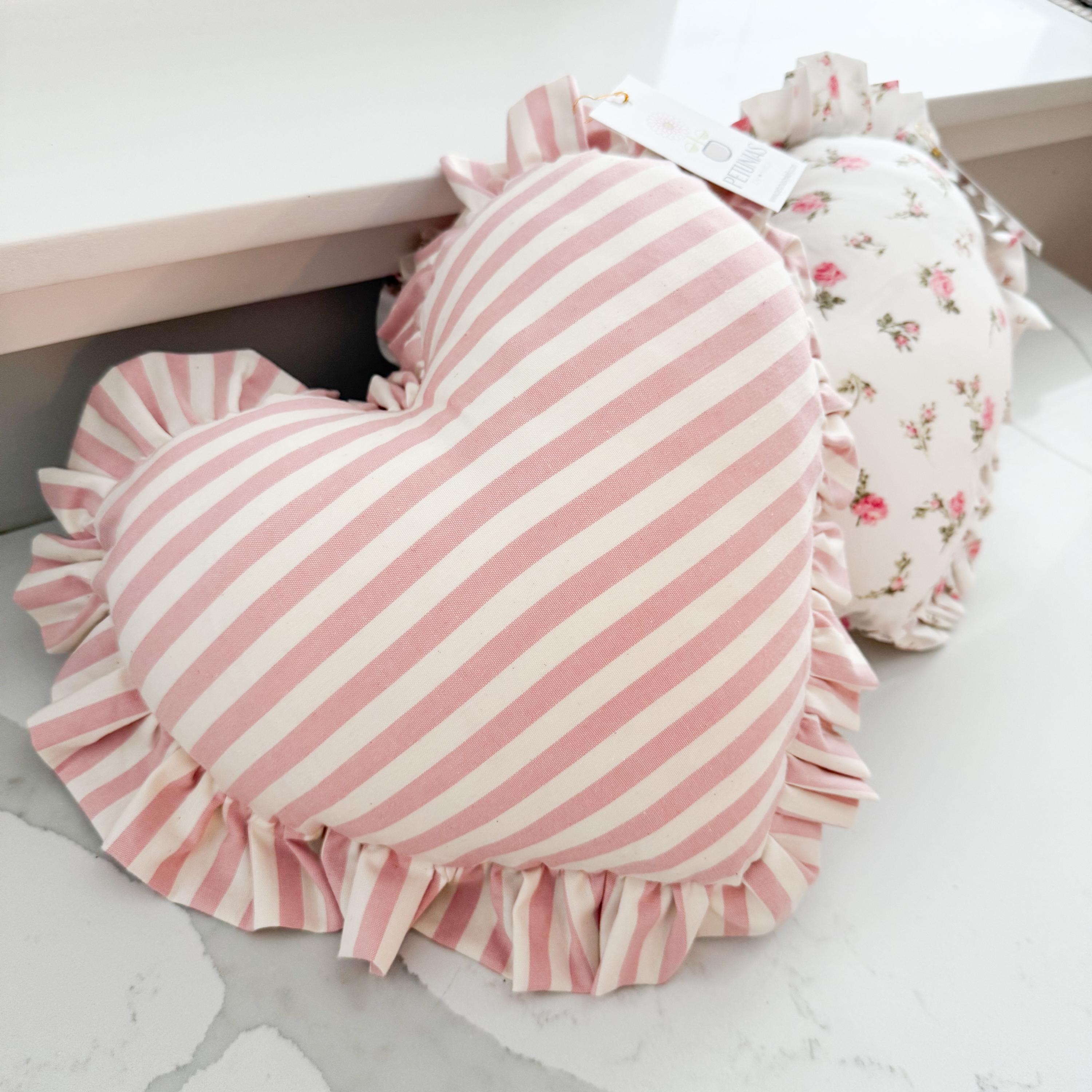 Ruffle Heart Pillow: Cottagecore Coquette Room Decor - Girly